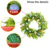 Decorative Flowers 45cm Colorful Easter Egg Wreath Decoration Artificial Spring Party Supply For Hallway Lightweight Versatile