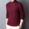 Camisolas masculinas de malha camisola masculina pullovers simples v pescoço roupas sem capuz cor sólida vermelho coreano 2024 outono japonês harajuku moda x