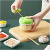 Mills Food Mixer Garlic Grinding Hine Mtifunction Vegetable Cutter Meat Grinder Home Kitchen Gadgets Manual Chopper Drop Delivery Gard Otxf3