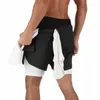 Herenshorts Herenzak Vetersluiting Dubbellaags Ademend Hardloopsport LXDZ-DK28