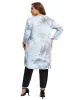 Plus Size Lg manica elegante Tie Dye tunica Top Lg allentato autunno Hi Low Swing camicetta T-shirt Plus Size Abbigliamento donna 6XL 7XL k0m3 #