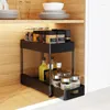 Haken Doppelschicht Demontage Küche Gewürzregal Badezimmer Ausziehbarer Wohnzimmerschrank Waschbeckenaufbewahrung
