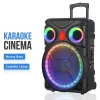 Haut-parleurs 1800W Super grand 15 pouces de pointe électrique extérieur haut-parleur Bluetooth 60W Karaoke High Power Party avec microphone Remote Control Audio