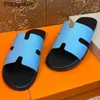 Heren Slippers Designer Sandalen Mannen Europese Station Heren Schoenen Leer Zomer 2024 Sandalen Veelzijdig Ademend Casual Ti