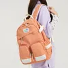 School Bags Female Travel Orange Book Bag Ladies Cute College Backpack Fashion Women Leisure Girl Laptop Teenager Trendy