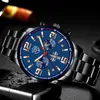 Montres-bracelets Top hommes en acier inoxydable montres à Quartz mâle affaires calendrier Date montre homme Bracelet en cuir horloge lumineuse reloj hombre 24329