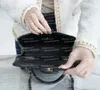 10A najwyższej jakości luksusowy projektant mini klapa moda drewniana kosmetyka torba makijażu oryginalna skórzana torba na ramię 21 cm lady crossbody torebka z pudełkiem