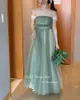 Oloey Korea Green A Line Fairy Evening Dres Wedding Party Photoshoot Strapl Prom Gowns Special Ocn Dr Lace Up 60rm#