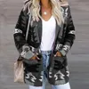 Mulheres Retro Boho Cardigan Lg Manga Malha Natal Halen Cardigan Solto Solto Camisola 84Py #