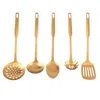 Moldes de cozimento Utensílios de cozinha de aço inoxidável 5 peças conjunto de espátula de cozinha ferramenta ouro