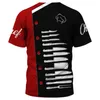Mens manica corta 3D Stampa T-shirt Chef uniforme Cuoco Servizio di ristorazione Top per Hotel Ristorante Cucina Mensa Cake Shop Panetteria A58s #