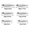 10 pc/lote metal fundido jig colher 10g 15g 20g 30g 40g iscas conjunto com gancho fundição jigging peixe robalo isca de pesca isca artificial 240321