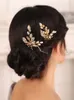 Accoux de cheveux de mariage en or vintage birde pour être coiffures fr thed 2pcs femmes couvrages couvrages bijoux 35ol # #