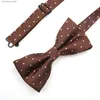 Bow Ties Time-the-kalot Business Bankiet Pitester Blackbowknot Best Man Burgundii Trend Wedding Suit Akcesoria Y240329