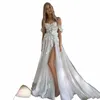 Lorie 3D Frs Mariage Dres de l'épaule chérie cou robes de mariée côté fendu Vintage Appliques Boho robe de mariée m0ui #