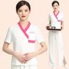 Abiti da lavoro a maniche corte Abiti da lavoro Spa da donna Abiti Ktv Uniforme Caffè Uniforme da cameriere Abbigliamento donna Parrucchiere G4Gb #