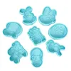 4/5Pcs Easter Cookie Cutter Mold Easter Eggs Rabbit Chick Biscuit Fondant Mould For Home Easter Party Cake Decor DIY Baking Tool