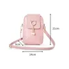 Evening Bags Cute Girl Purse Ladies Cell Phone Bag Mini Key Case Single Shoulder Solid Color Fashion Multifunction Crossbody