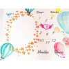 Couvertures Q81a Baby Milestone Pographie Blanket Air Ballon Pattern Flannel