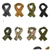 Others Tactical Accessories Camouflage Scarf Summer Breathable Mesh Jungle Protective Scarves Outdoor Hiking Cam Neck Bike Cycling Spo Otvhk