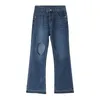 Heren Jeans 2024 Lente Koreaanse Wassen Hip Hop Rits Katoen Losse Casual Micro Hoorn Gaten Bedenken High Street vintage