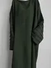 Vêtements ethniques Mode Manches plissées Robe musulmane Robe surdimensionnée Abaya Femme Pleine longueur Service de culte Abayas Wy1985