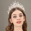 NY FI Barock lyxig kristall brud krona tiaras ljus lila diadem tiaras för kvinnor brud bröllop hår accores 56b6#