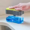スポンジホルダーキッチンポンプ付き液体ソープディスペンサー料理カウンタートップ用のシンク洗浄