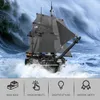 1366pcs Siyah Sihirbaz Korsan Gemi Modeli Macera Serisi Birleştirilmiş Yapı Taş Oyuncak, Masaüstü Dekorasyonu, Üç Boyutlu Süs, Noel Hediyesi