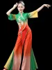 chinese Traditial Dance Costume Fairy Folk Dr Elegant Umbrella Natial Yangko Dance Suit Classical Fan Dance Stage g4fE#