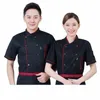 Zwarte Koksjas Restaurant Keuken Uniform Hotel Chef's Overalls voor de Kok Bakkerij Heren Ober Apr Cafe Koksmuts A0zp #
