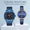 Para zegarek naviforce najlepsza marka ze stali nierdzewnej kwarcowy zegarek na nadgarstek dla mężczyzn i kobiet mody Casual Clock Prezenty na 2430