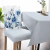 Housses de chaise d'été, plantes, fleurs, aquarelle, ensemble de housses de siège en Spandex extensible pour cuisine, décoration de maison, salle à manger