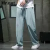 Pantalons pour hommes vêtements en soie glacée unisexe été Cool pantalons grande taille jambe large Harajuku Baggy survêtement mode pantalon décontracté