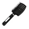 Pęknięcia do włosów Kobiety Scalp Mas Coman Bristle Nylon Hair Hair Mokre Curly De Brush for Salon Fryzura Fryzjerska Stylowanie Stylowanie 3726505 Drop D Otmft