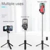 Selfie Monopods Portable Wireless Selfie Stick Tripod Stand with Light Bluetooth Remote Extendable Tripod for Mobile Phone Tiktok Live Streaming 24329