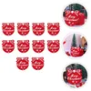 Pillow 10Pcs Festive Water Cup Mats Christmas Theme Coasters Ornament Bowl Pads