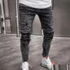 Herren Jeans Feitong Männer Top Kleidung Skinny Stretch Denim Hosen Died Ripped Freyed Slim Fit Hosen von Male Drop Delivery Apparel Cloth Dhsva