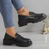 Buty swobodne buty mody patentowe skórzane mokasyny kobiety 2024 Spring platforma gotycka kobieta bez poślizgu panie
