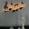 Candele 1 set di candele rack metal metal eco-compatibile ecologica musicale Note musical Restaurant Cafe Home Decor Home