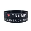 Great Keep America Stock Armbanden Trump Voor President 2024 Siliconen Inspirerende Motiverende Meisje Jongen Polsbandje Amerikaanse Donald Vote Star Gestreepte Armbanden n