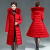 middle-aged Womens Down Cott Coat 2023 New Winter Lg Warm Quilted Cott Jacket Female Casual Hooded Parka Overcoat 6XL G6JF#