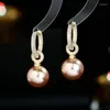 Hoop Earrings FXLRY Elegant Cubic Zirconia Removable Two Wear Circled Pearl For Women Wedding Jewelry