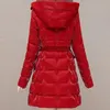 nuova giacca invernale da donna lucida spessa piumino Cott giacca da donna con cappuccio da donna Lg impermeabile Parka femminile cappotto outwear E7Xo #