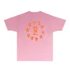 Rhude Brand Tshirt Mens Designer T Shirt Trendy Fashion Kort ärm RH114 Orange Star Printed Short Sleeve T-Shirt R90W84 Size S-XXL