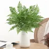 Fausses plantes décoratives sans taille, simulation réaliste de feuilles de Pteris, accessoires d'intérieur pour toutes les saisons, lot de 5 photographies