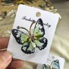 Broches Pins Broche de mariposa colorido recién diseñados para mujeres y niñas Románticas dulces de mariposa de flores de deslumbramiento joyas de lujo Y240329