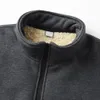 新しい暖かいフリースジャケットメンズウィンドプルーフの濃厚秋の冬の男性スタンドアップカラーセーター衣料品路上ジャケットQ3v7＃