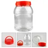 Bottiglie di stoccaggio 2 pezzi Contenitori in plastica trasparente per alimenti Contenitori per barattoli di caramelle Contenitori per barattoli da cucina per animali domestici
