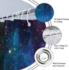 Shower Curtains Star Outer Space Curtain For Bathroom Starry Galaxy Bathtub Set Men Boys Trippy Nebula Universe Planet Decor